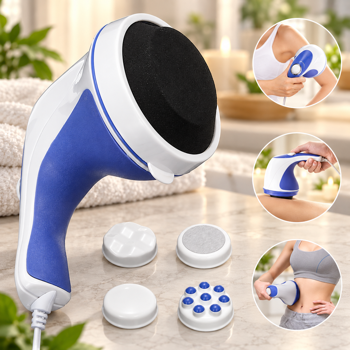 Masajeador Corporal + Crema Reductora grasa y Celulitis