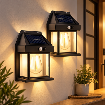 Lampara de Luz con Panel Solar y Sensor de Movimiento 2X1